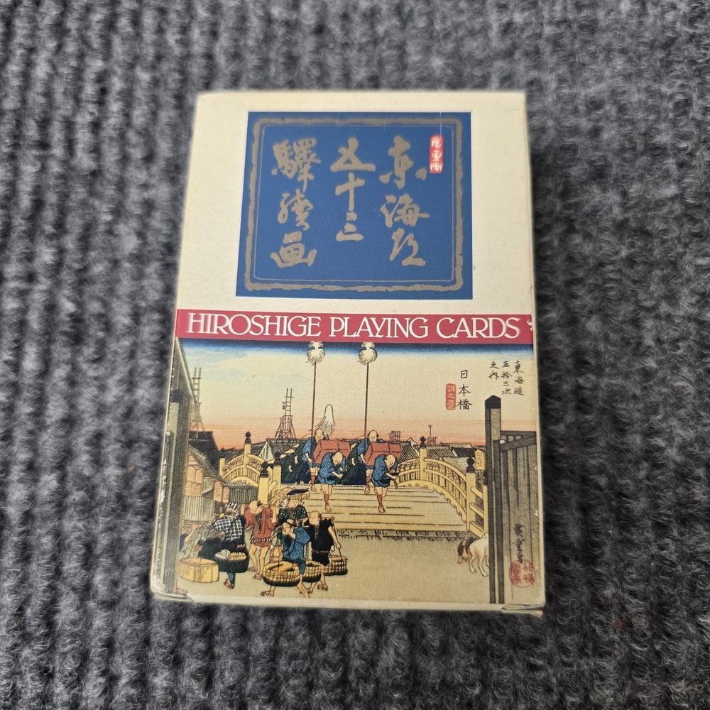 Vintage GOLD HIROSHIGE PLAYING CARDS -NEW - Open Box -‎ Japan